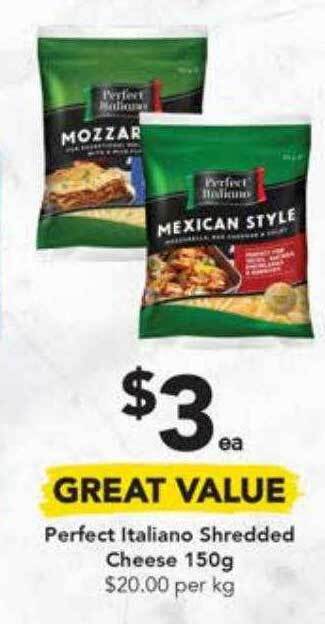 Drakes Perfect Italiano Shredded Cheese 150g offer
