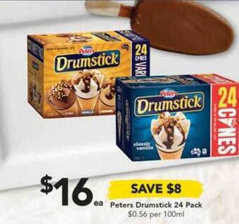 Drakes Peters Drumstick 24 Pack offer