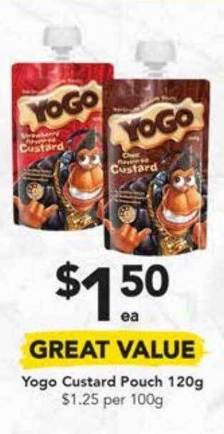 Drakes Yogo Custard Pouch 120g offer