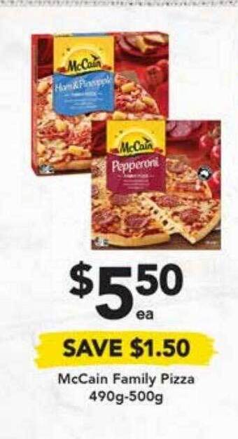 Drakes McCain Family Pizza 490g-500g offer