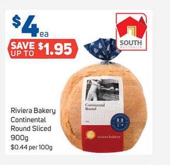 Foodland Riviera Bakery Continental Round Sliced offer