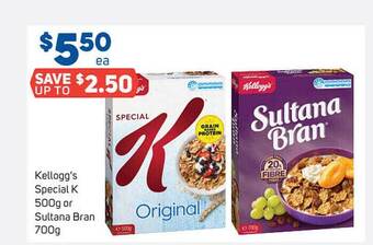 Kellogg's Special K 500g Or Sultana Bran 700g