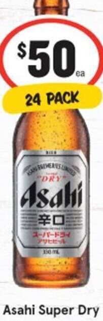 IGA Liquor Asahi Super Dry 24 Pack offer