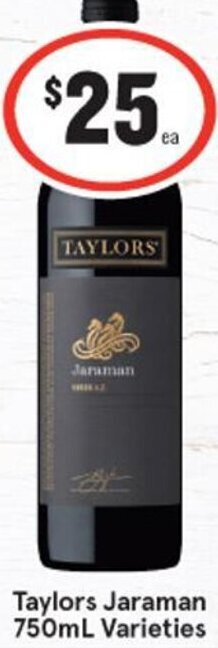 IGA Liquor Taylors Jaraman 750ml Varieties offer