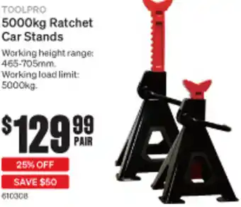 SuperCheap Auto 5000kg Ratchet Car Stands offer