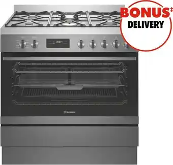 The Good Guys NEW Westinghouse 90cm Dual Fuel Pyrolytic Upright Cooker offer