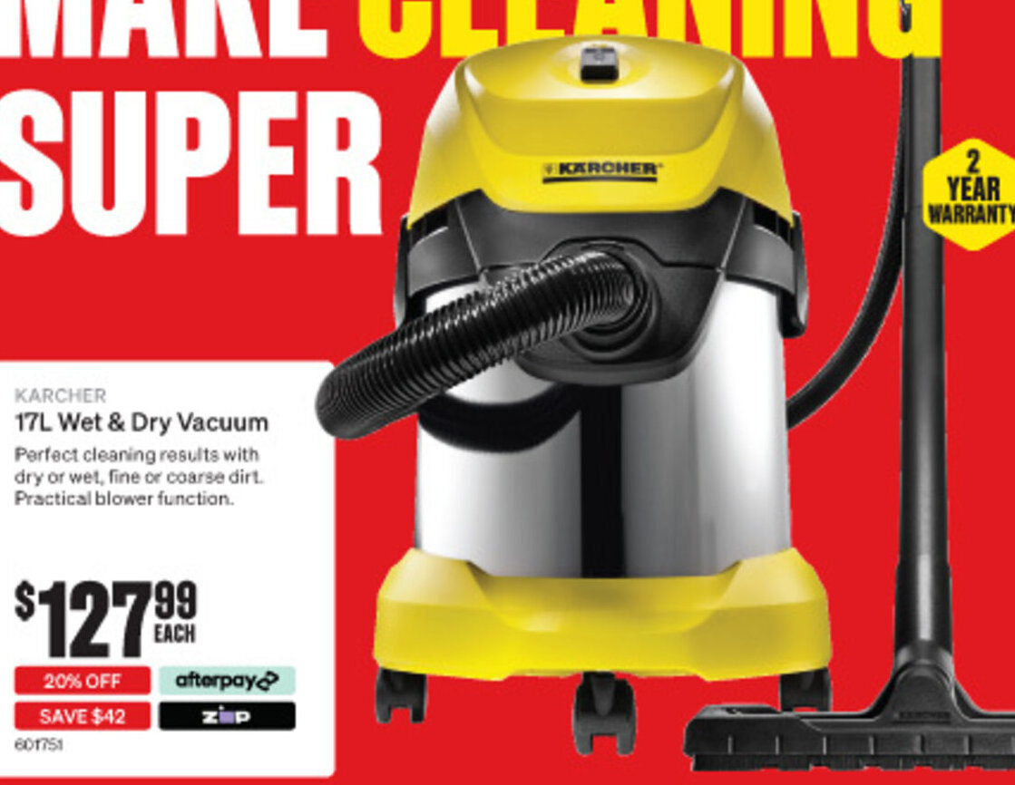 Dry Vacuum offer at SuperCheap Auto