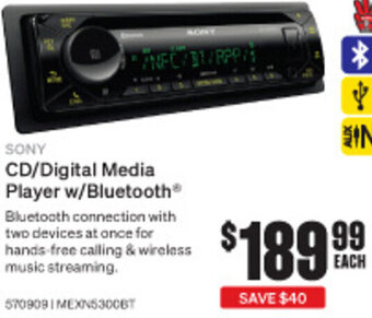 SuperCheap Auto CD/Digital Media Player w/Bluetooth offer