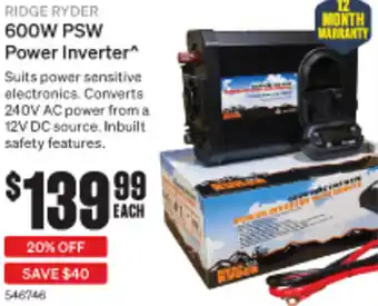 SuperCheap Auto 600W PSW Power Inverter offer