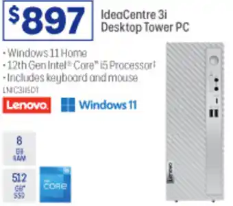 Officeworks IdeaCentre 3i Desktop Tower PC offer