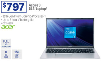 Officeworks Aspire 3 15.6" Laptop offer