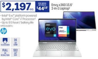 Officeworks Envy x360 15.6" 2-In-1 Laptop offer