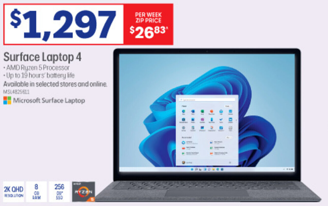 Surface Laptop 4 offer at Officeworks