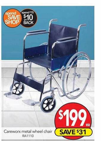 Cheap as Chips Careworx Metal Wheel Chair offer