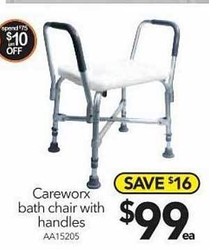 Careworx Bath Chair With Handles