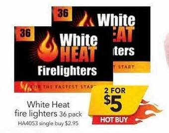 Cheap as Chips White Heat Fire Lighters offer