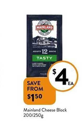 Foodworks Mainland Cheese Block offer