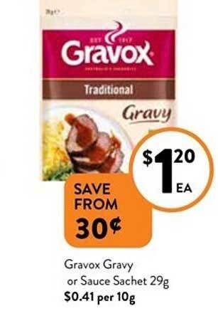 Foodworks Gravox Gravy Or Sauce Sachet offer