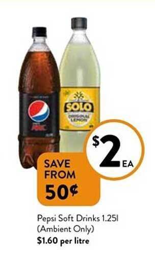 Foodworks Pepsi Soft Drinks offer