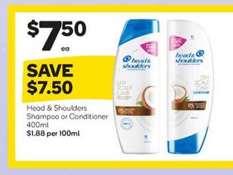 Woolworths Head & Shoulders Shampoo Or Conditioner offer