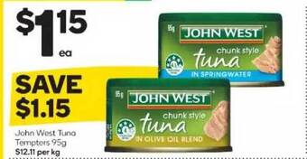 Woolworths John West Tuna Tempters offer