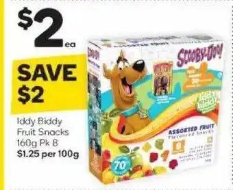 Woolworths Iddy Biddy Fruit Snacks offer