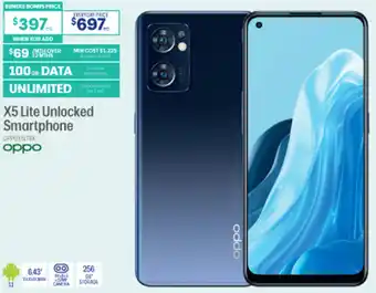 Officeworks X5 Lite Unlocked Smartphone Oppo offer