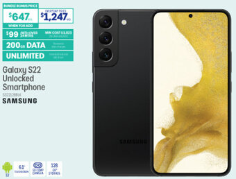 Officeworks Galaxy S22 Unlocked Smartphone offer
