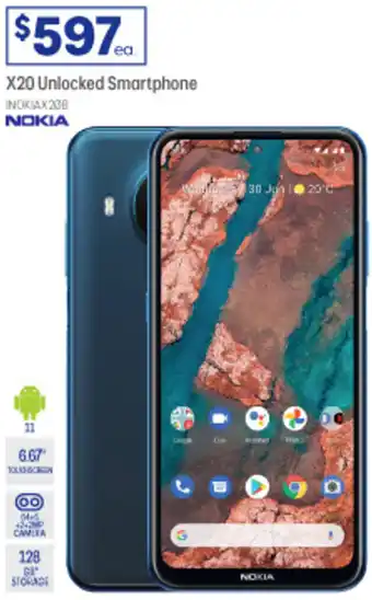 Officeworks X20 Unlocked Smartphone Nokia offer