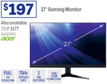 Officeworks 27" Gaming Monitor Acer offer