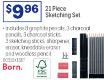 Officeworks 21 Piece Sketching Set offer