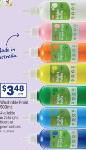 Officeworks Washable Paint 500ml offer