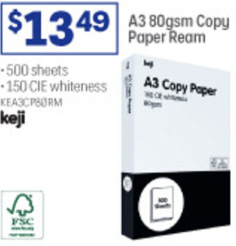 Officeworks A3 80gsm Copy Paper Ream offer