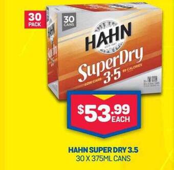 Bottlemart Hahn Super Dry 3.5 offer