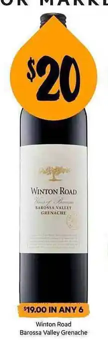 Winton Road Barossa Valley Grenache