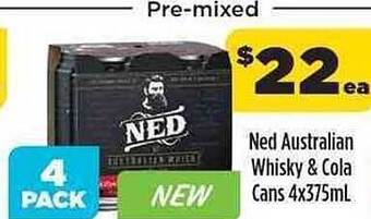Liquorland Ned Australian Whisky & Cola Cans offer