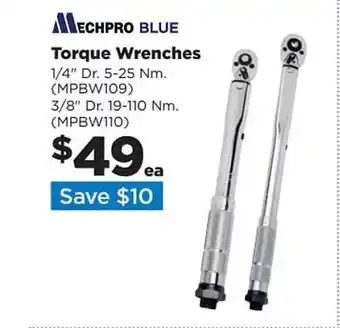 Mechpro Blue Torque Wrenches