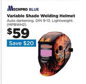 Repco Mechpro Blue Variable Shade Welding Helmet offer