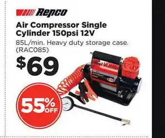 Repco Repco Air Compressor Single Cylinder 150psi 12v offer