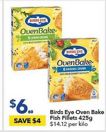 Birds Eye Oven Bake Fish Fillets