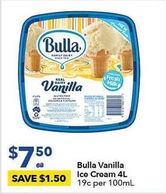 Ritchies Bulla Vanilla Ice Cream offer