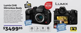 Teds Cameras Lumix Gh6 Mirrorless Body offer