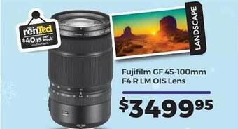 Fujifilm Gf 45-100mm F4 R Lm Ois Lens