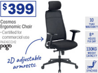 Officeworks Cosmos Ergonomic Chair offer