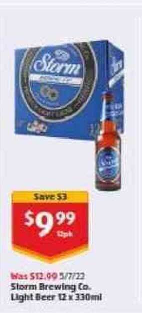 ALDI Storm Brewing Co. Light Beer offer