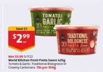 World Kitchen Fresh Pasta Sauce