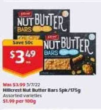 Hillcrest Nut Butter Bars