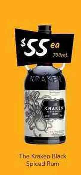 Cellarbrations The Kraken Black Spiced Rum offer