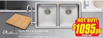 The Good Guys Sonetto Sink & Essente Mixer Pack offer