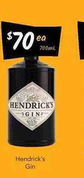 Cellarbrations Hendrick's Gin offer